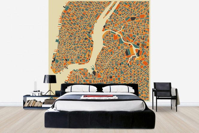 PHOTOWALL / Multicolor Map - New York (e22743)