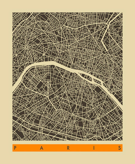 PHOTOWALL / City Map - Paris (e22761)