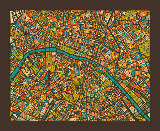 PHOTOWALL / Paris Street Map (e22765)