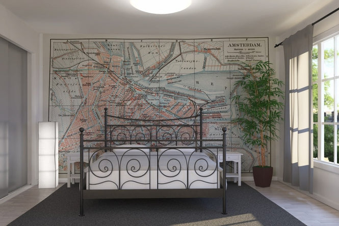 PHOTOWALL / 19th Century Old Map of Amsterdam City (e22813)