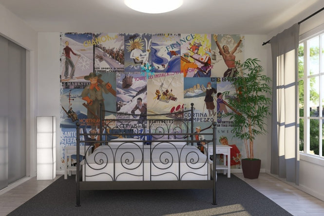 PHOTOWALL / Ski Resorts Collage (e22981)