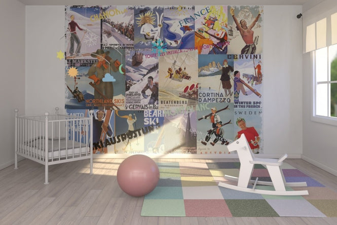 PHOTOWALL / Ski Resorts Collage (e22981)