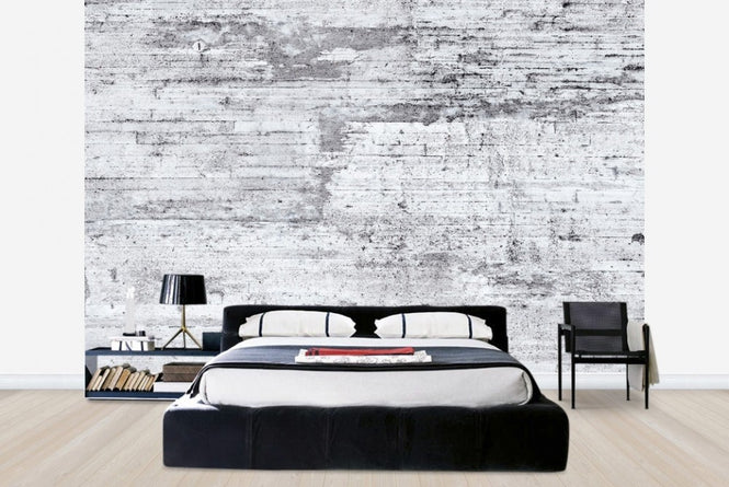 PHOTOWALL / White and Black Stone Wall (e23059)
