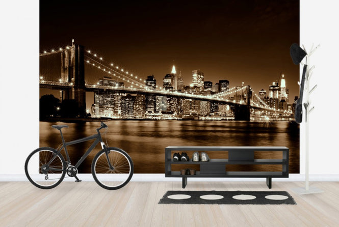 PHOTOWALL / Brooklyn Bridge - Yellow (e23583)
