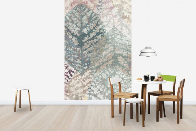 PHOTOWALL / Pastel Leaf Pattern (e23737)