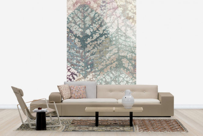 PHOTOWALL / Pastel Leaf Pattern (e23737)