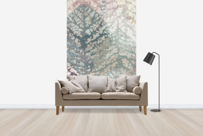 PHOTOWALL / Pastel Leaf Pattern (e23737)