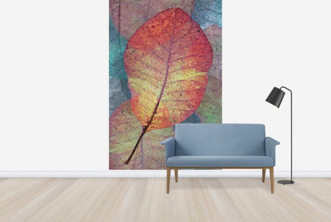 PHOTOWALL / Read Leaf Pattern (e23742)