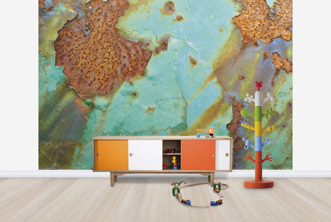 PHOTOWALL / Turquoise and Rust (e23750)