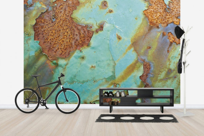 PHOTOWALL / Turquoise and Rust (e23750)