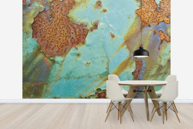 PHOTOWALL / Turquoise and Rust (e23750)