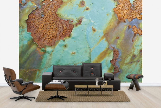 PHOTOWALL / Turquoise and Rust (e23750)
