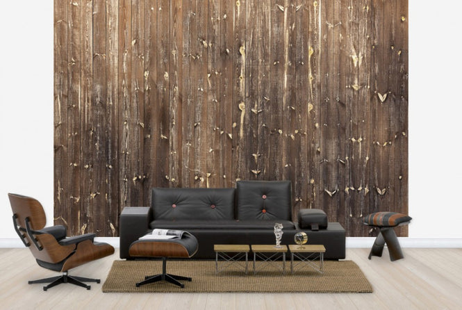 PHOTOWALL / Brown Wooden Wall (e23779)