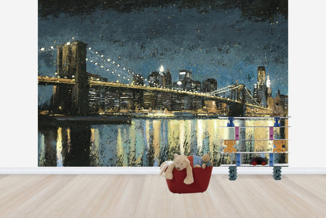 PHOTOWALL / Bright City Lights Blue (e23856)