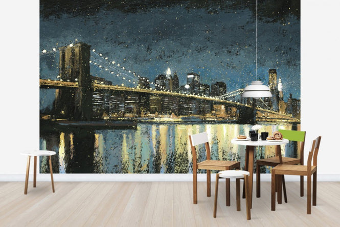 PHOTOWALL / Bright City Lights Blue (e23856)