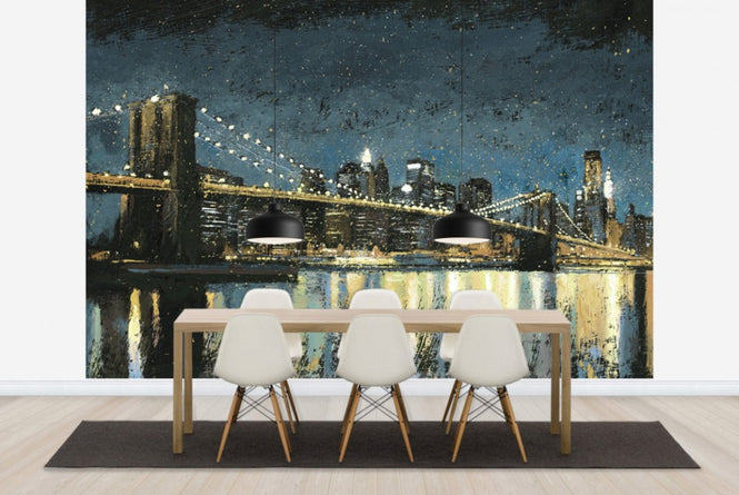 PHOTOWALL / Bright City Lights Blue (e23856)