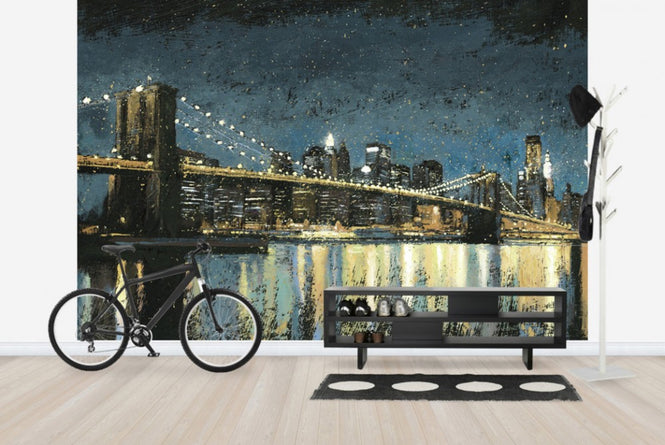 PHOTOWALL / Bright City Lights Blue (e23856)