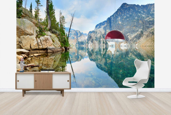 PHOTOWALL / Mountain Lake with Mirror Reflection (e24033)