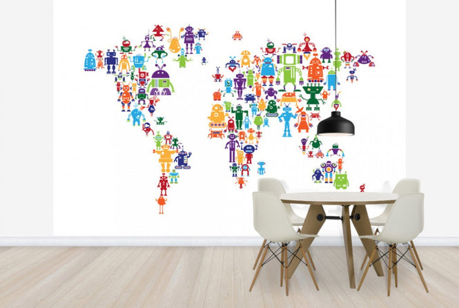 PHOTOWALL / Robots World Map (e24212)