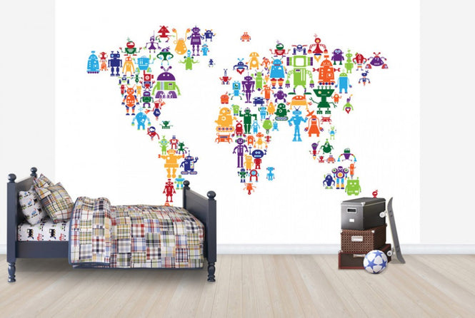 PHOTOWALL / Robots World Map (e24212)