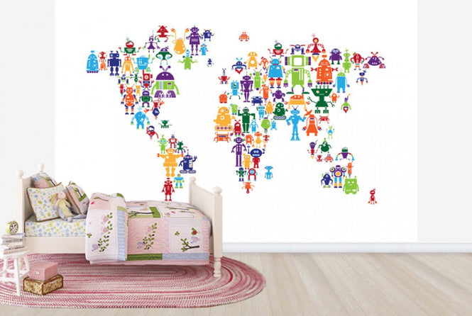 PHOTOWALL / Robots World Map (e24212)