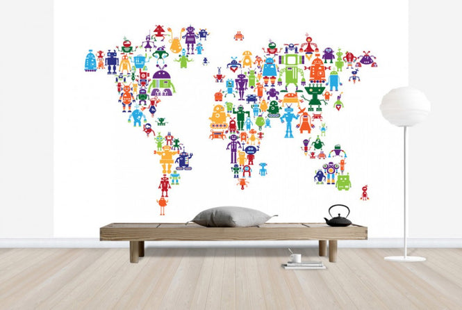 PHOTOWALL / Robots World Map (e24212)