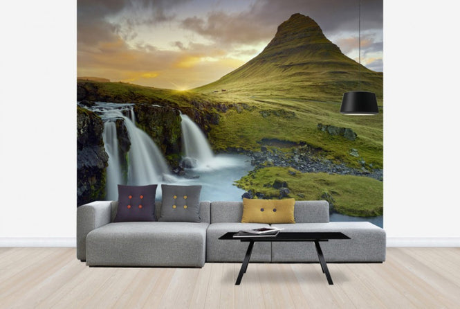 PHOTOWALL / Three Waterfalls - Iceland (e24315)