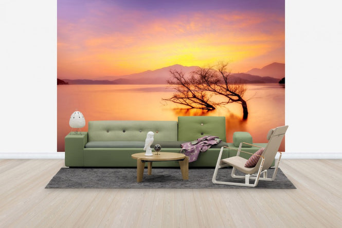 PHOTOWALL / Rosy Sunset over Lake (e24665)