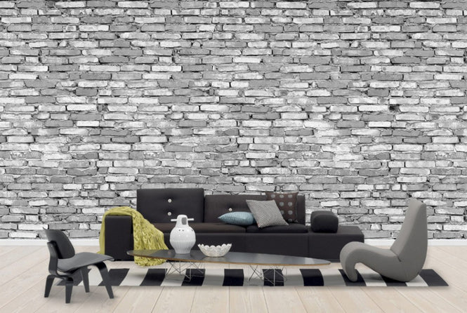 PHOTOWALL / Old Brickwall - Grey (e40235)