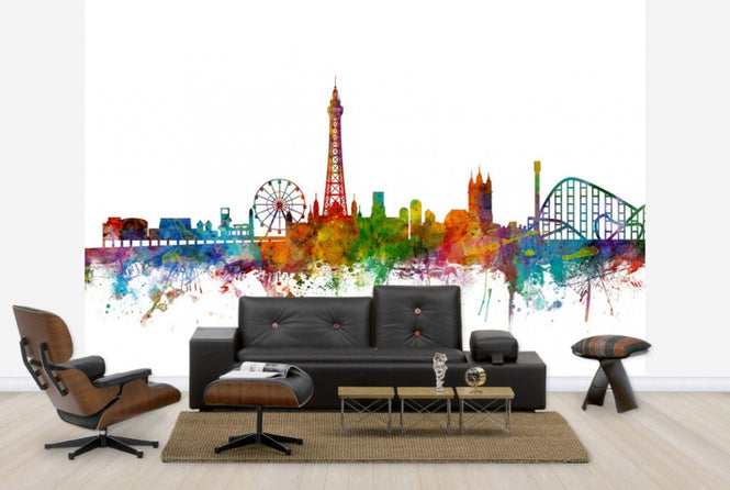 PHOTOWALL / Blackpool England Skyline (e24936)