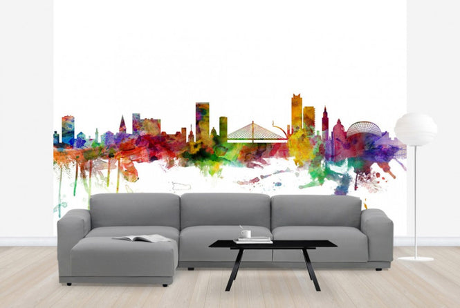 PHOTOWALL / Liege Belgium Skyline (e24959)