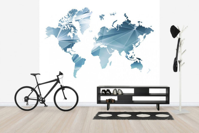 PHOTOWALL / Geometric Concept World Map (e25014)