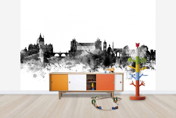 PHOTOWALL / Rome Skyline Black (e25422)