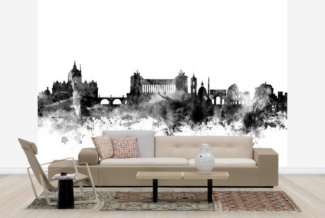 PHOTOWALL / Rome Skyline Black (e25422)
