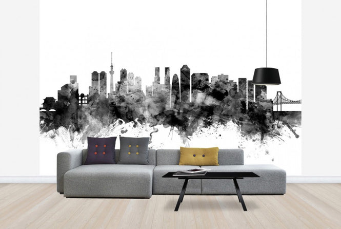 PHOTOWALL / Tokyo Skyline Black (e25434)