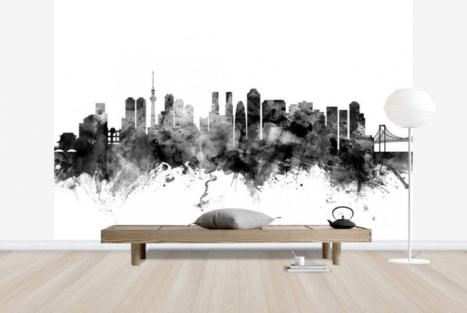 PHOTOWALL / Tokyo Skyline Black (e25434)