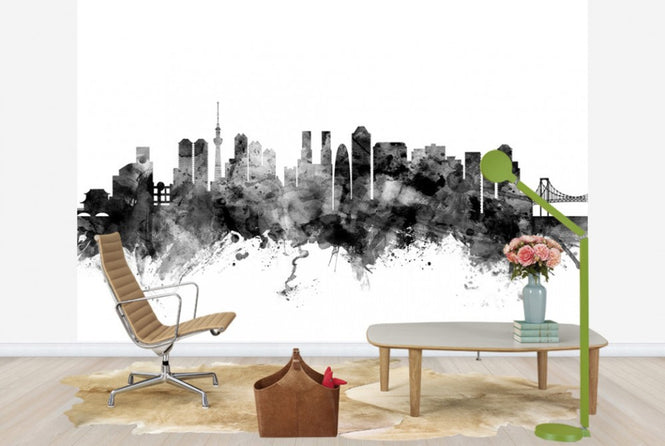 PHOTOWALL / Tokyo Skyline Black (e25434)