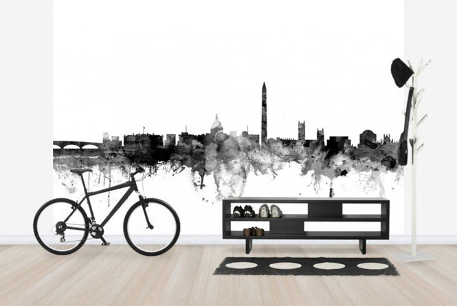 PHOTOWALL / Washington DC Skyline Black (e25438)