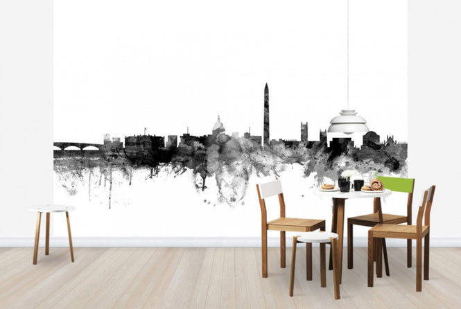 PHOTOWALL / Washington DC Skyline Black (e25438)