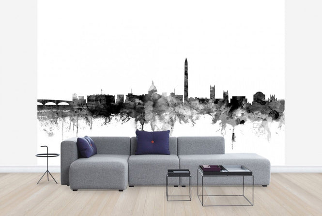 PHOTOWALL / Washington DC Skyline Black (e25438)