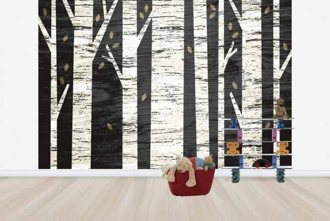 PHOTOWALL / Graphic Birch Forest (e25644)
