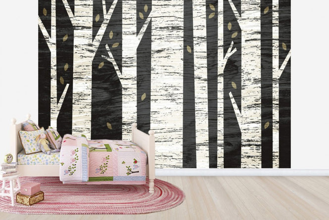 PHOTOWALL / Graphic Birch Forest (e25644)