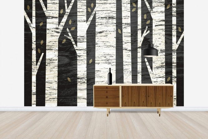 PHOTOWALL / Graphic Birch Forest (e25644)