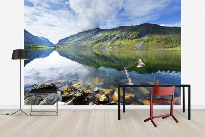 PHOTOWALL / Eidsdal Lake in Geiranger, Norway II (e29920)