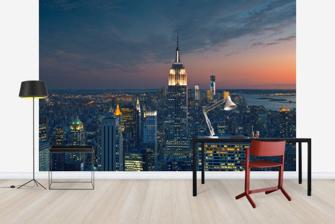 PHOTOWALL / Aerial View of Manhattan at Sunset (e40562)