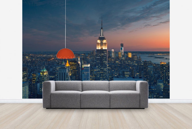 PHOTOWALL / Aerial View of Manhattan at Sunset (e40562)