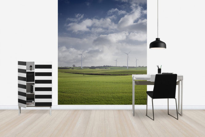 PHOTOWALL / Windmill in Green Fields of Skane, Sweden (e40565)