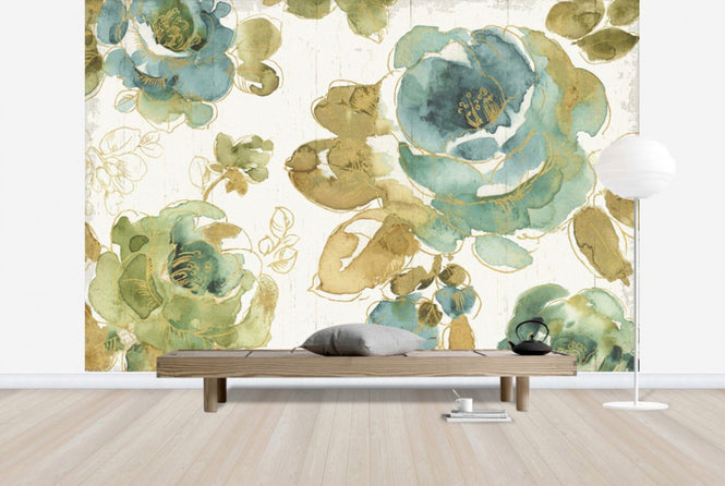 PHOTOWALL / My_Greenhouse Roses on Wood (e30383)