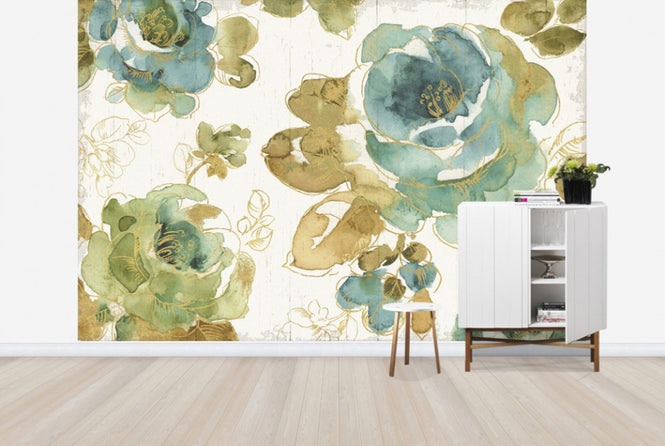 PHOTOWALL / My_Greenhouse Roses on Wood (e30383)