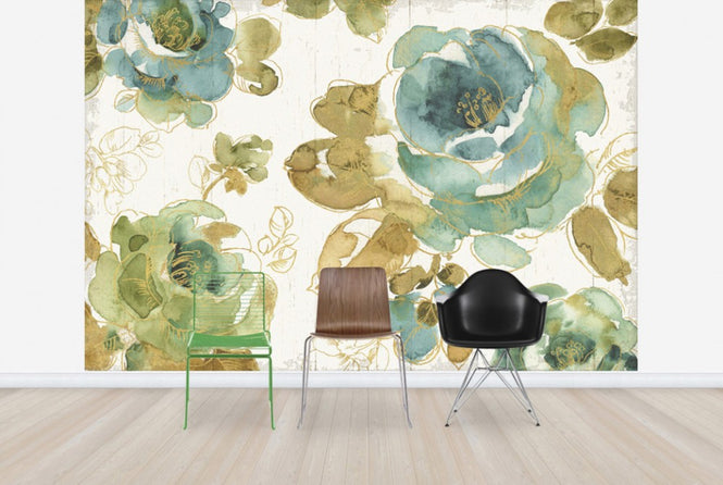 PHOTOWALL / My_Greenhouse Roses on Wood (e30383)